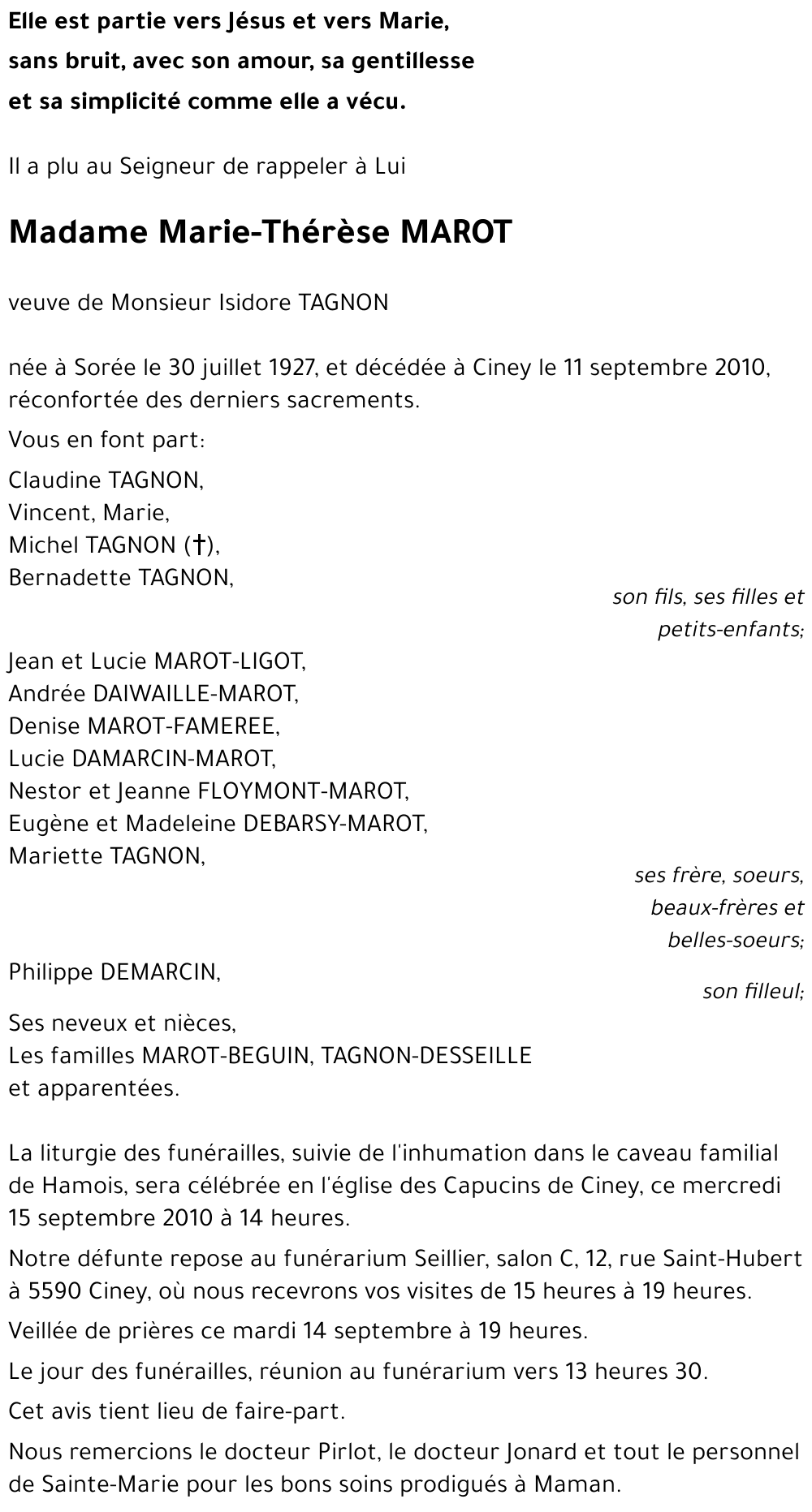 Marie-Thérèse MAROT