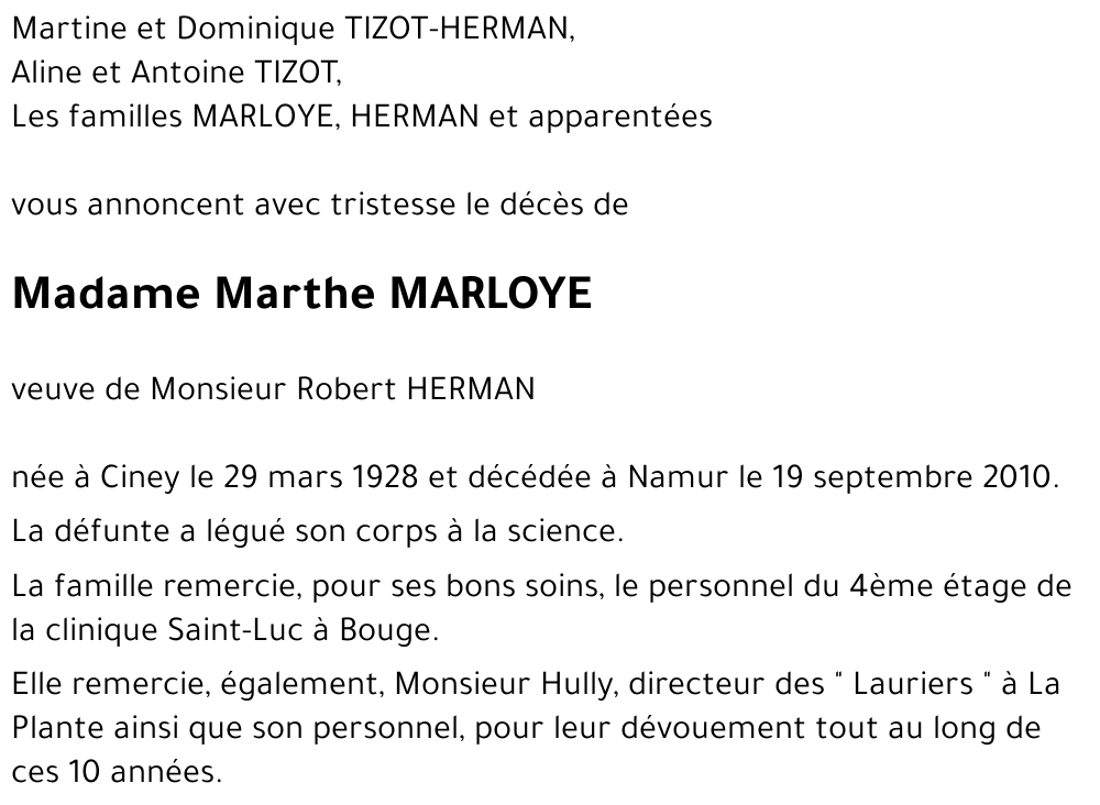 Marthe MARLOYE