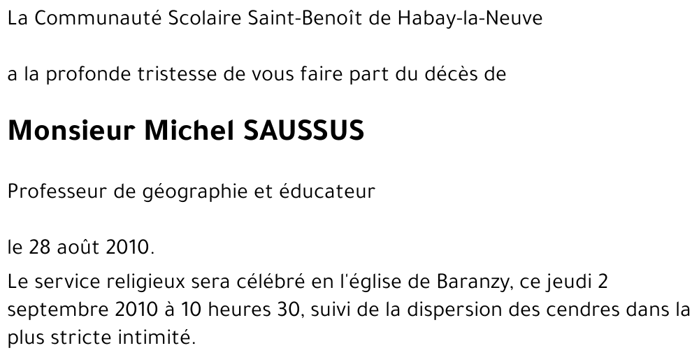 Michel SAUSSUS