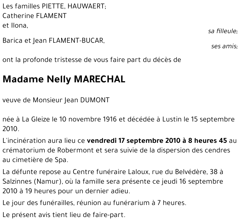 Nelly MARECHAL