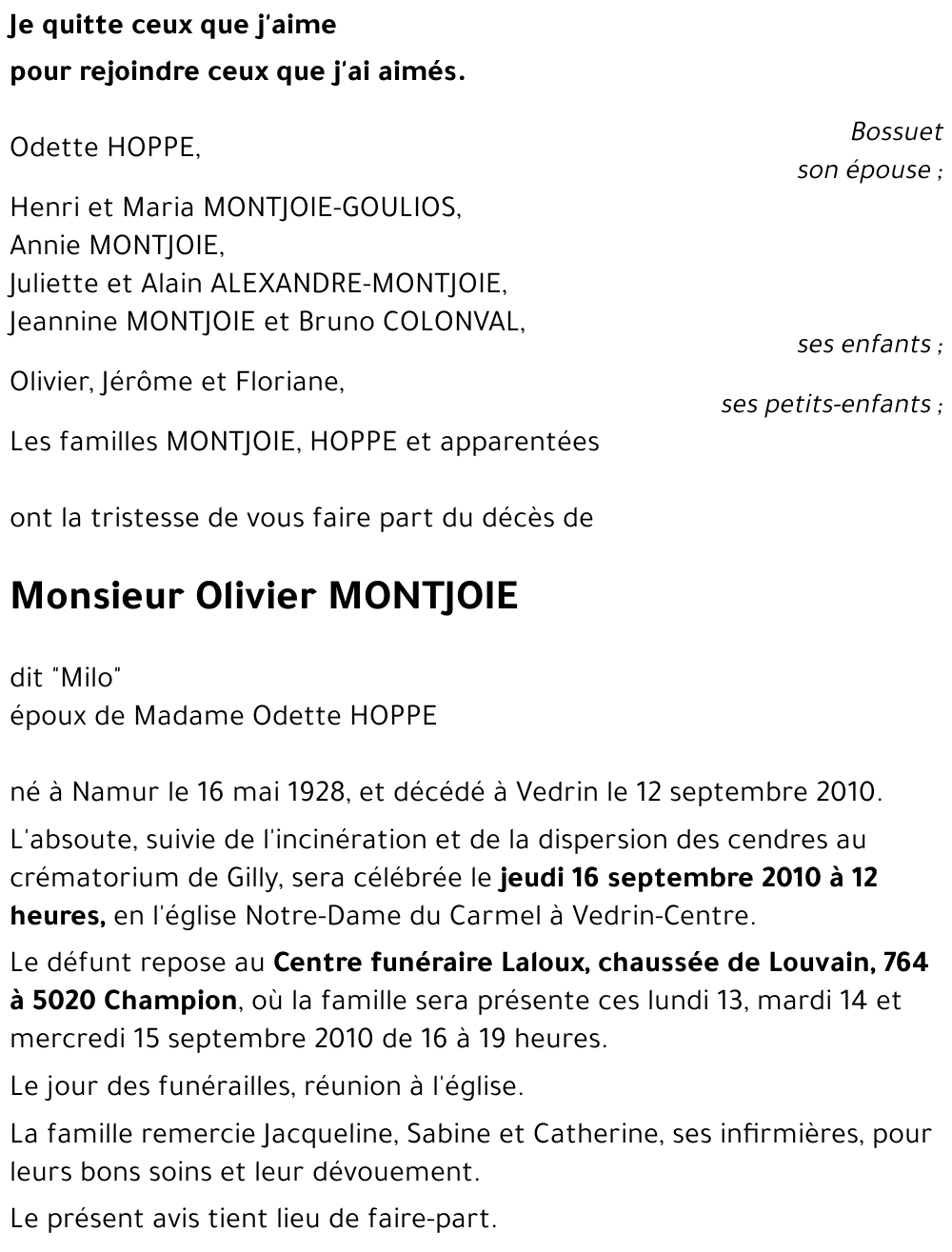 Olivier MONTJOIE