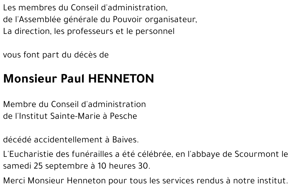 Paul HENNETON