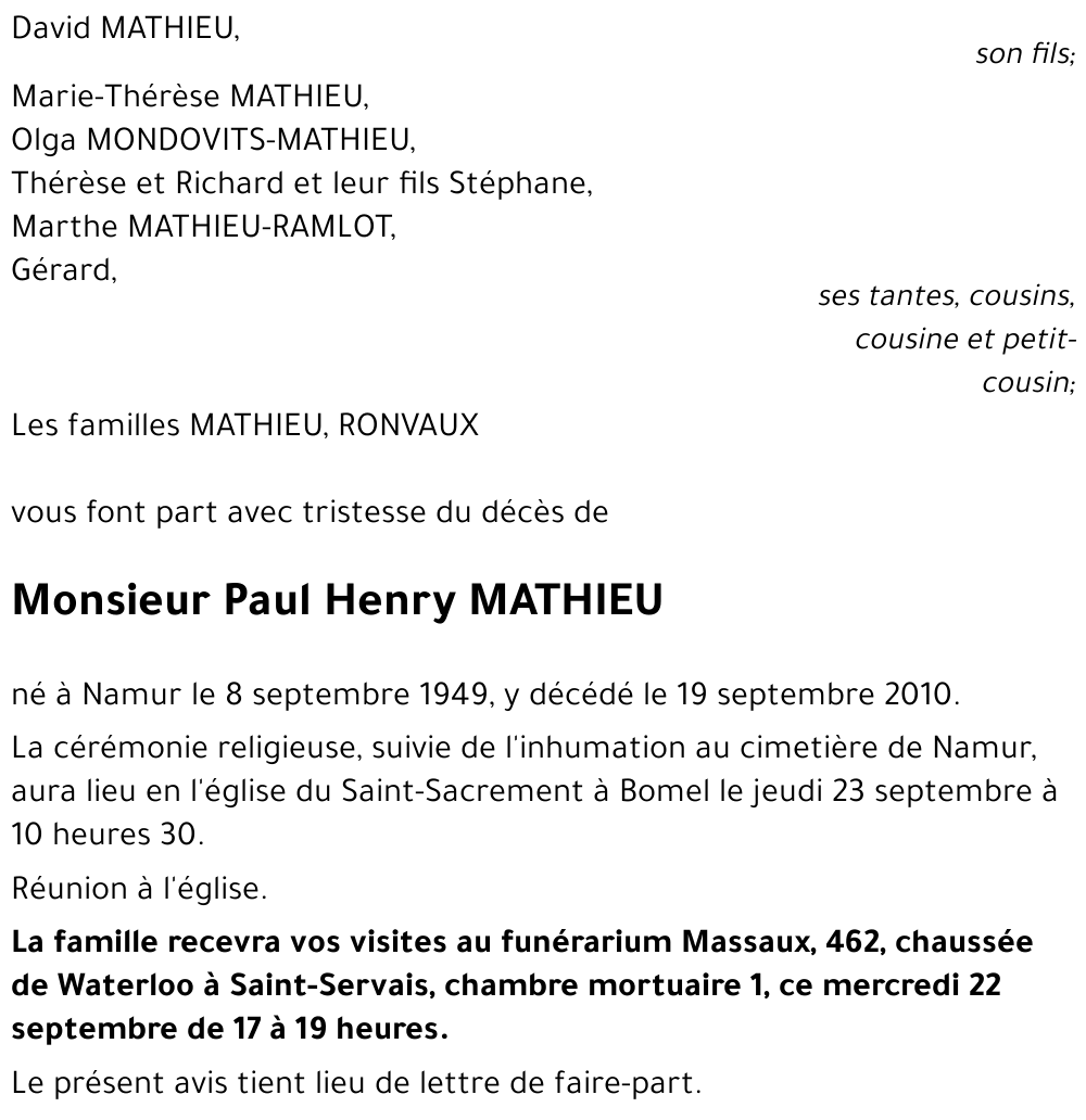 Paul Henry MATHIEU