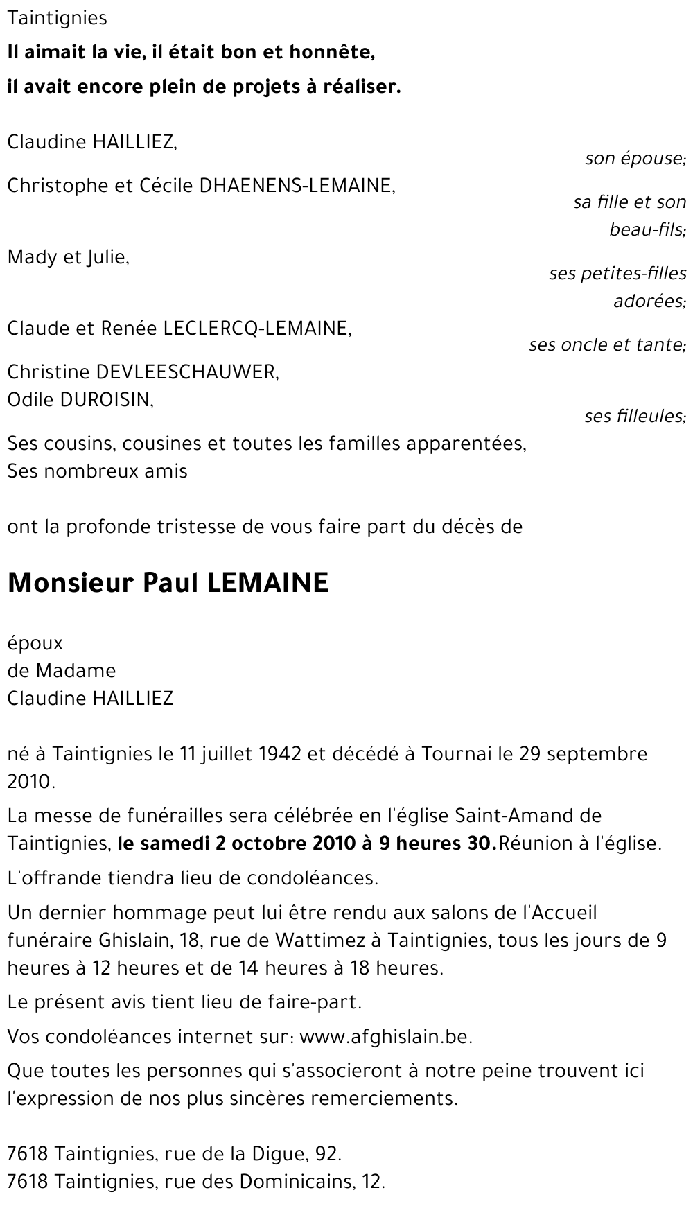 Paul LEMAINE