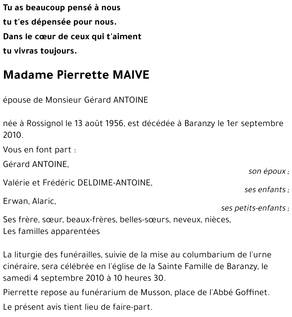 Pierrette MAIVE