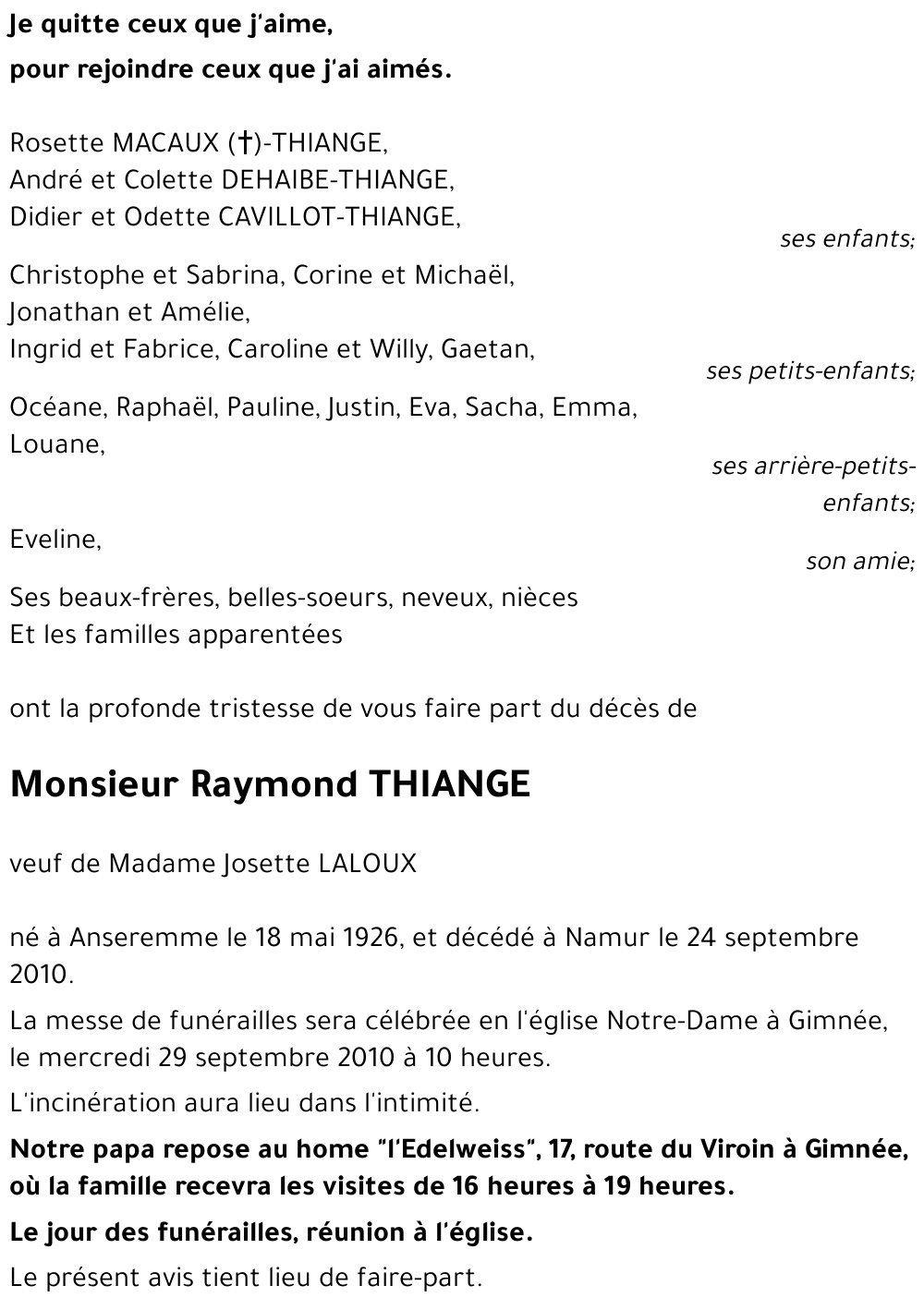 Raymond THIANGE