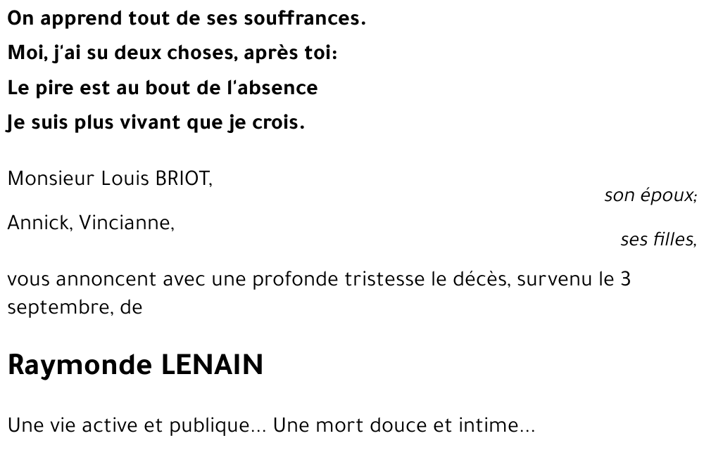 Raymonde LENAIN