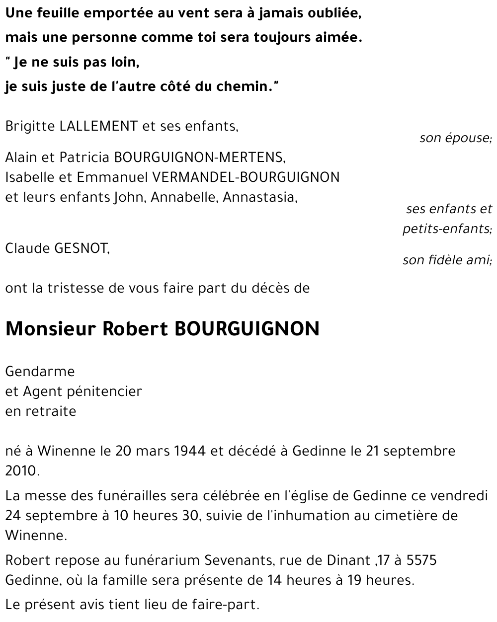 Robert BOURGUIGNON