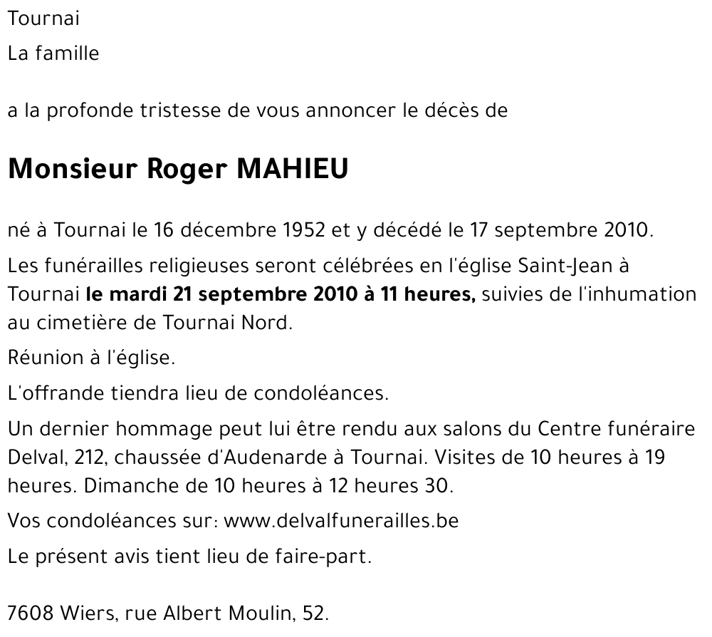 Roger MAHIEU