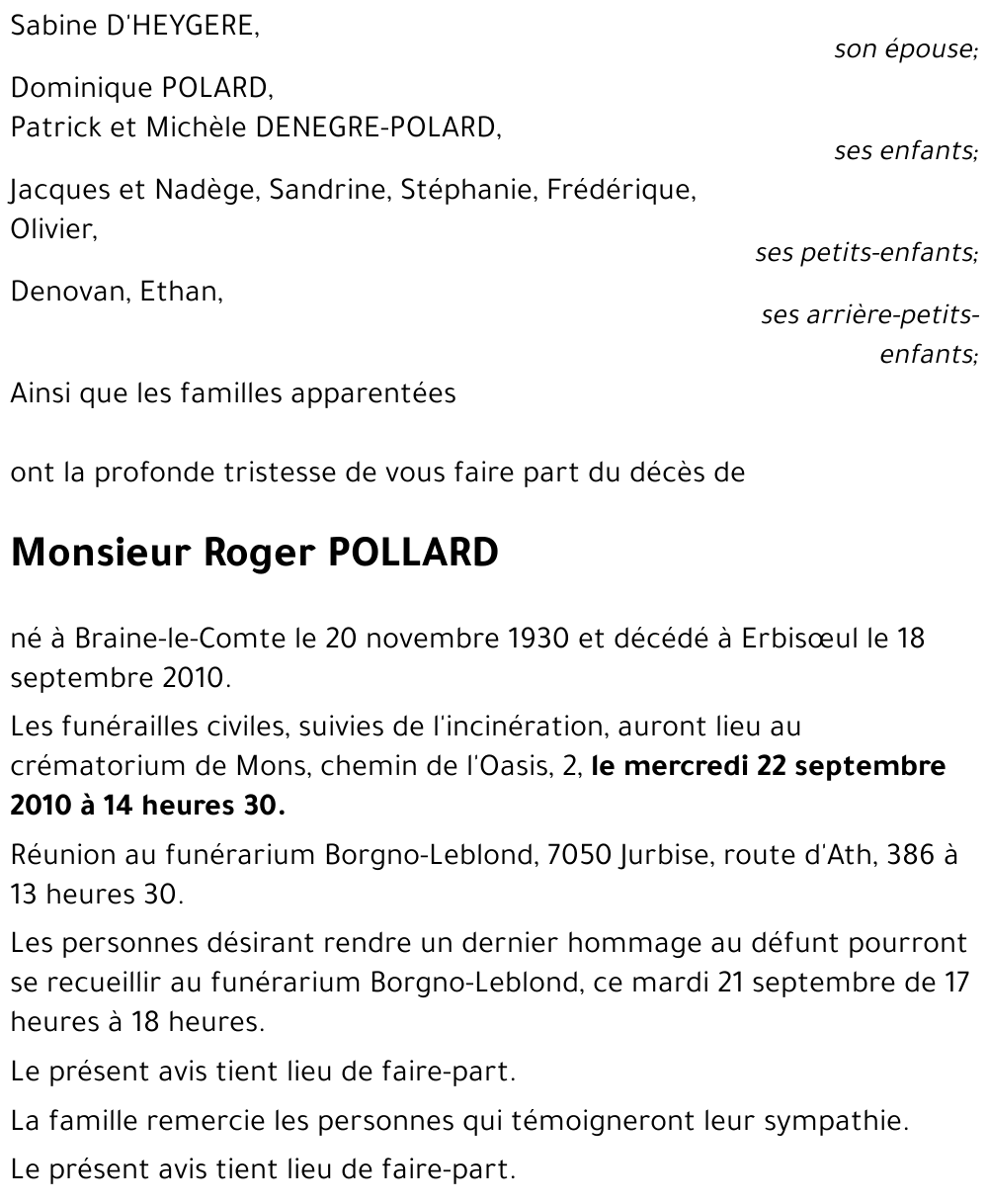 Roger POLLARD