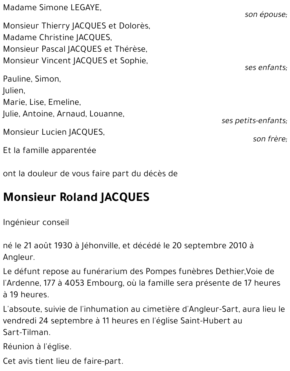 Roland JACQUES