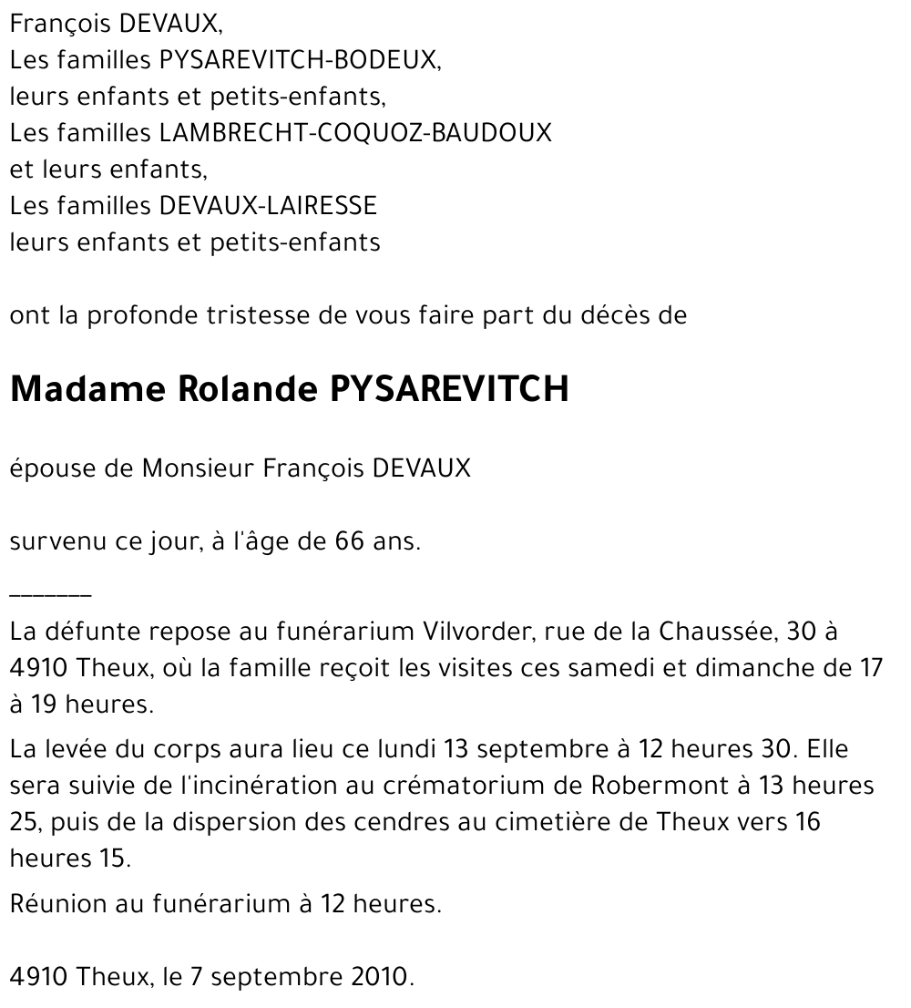 Rolande PYSAREVITCH