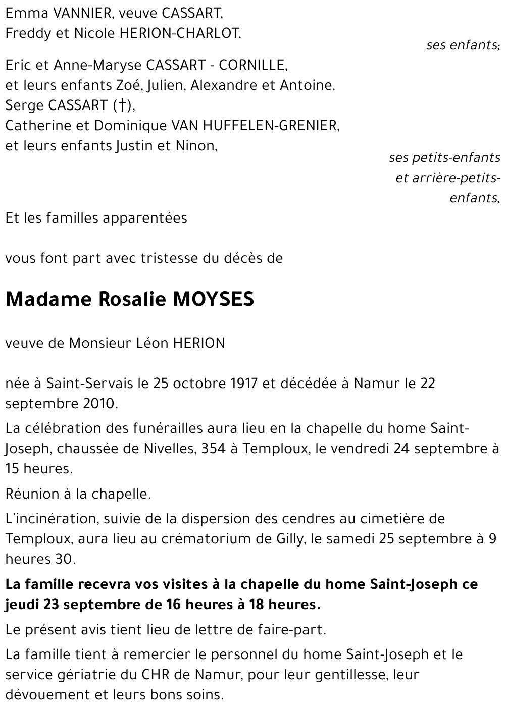 Rosalie MOYSES