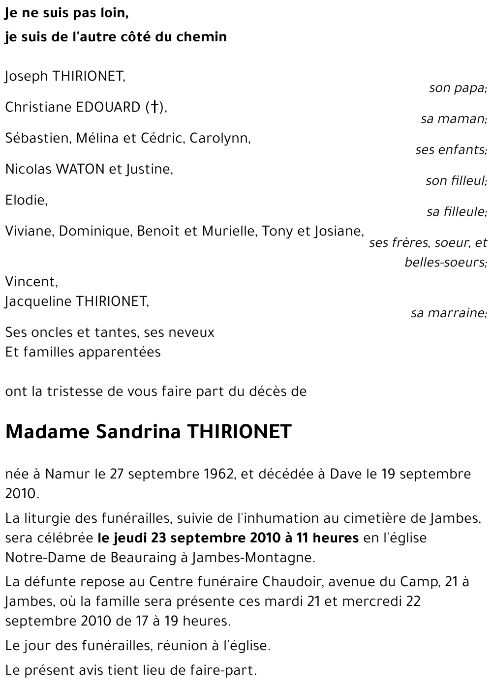 Sandrina Thirionet