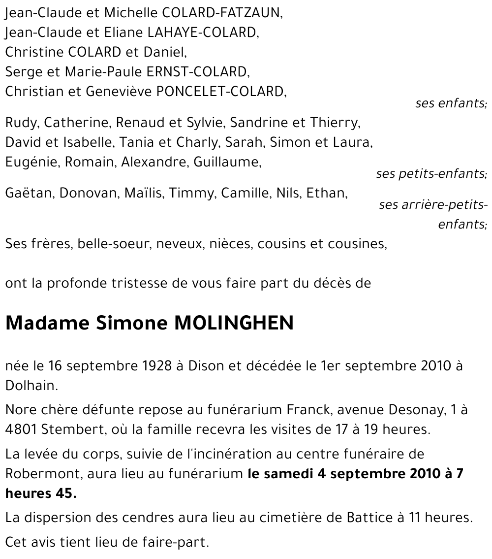 Simone MOLINGHIEN