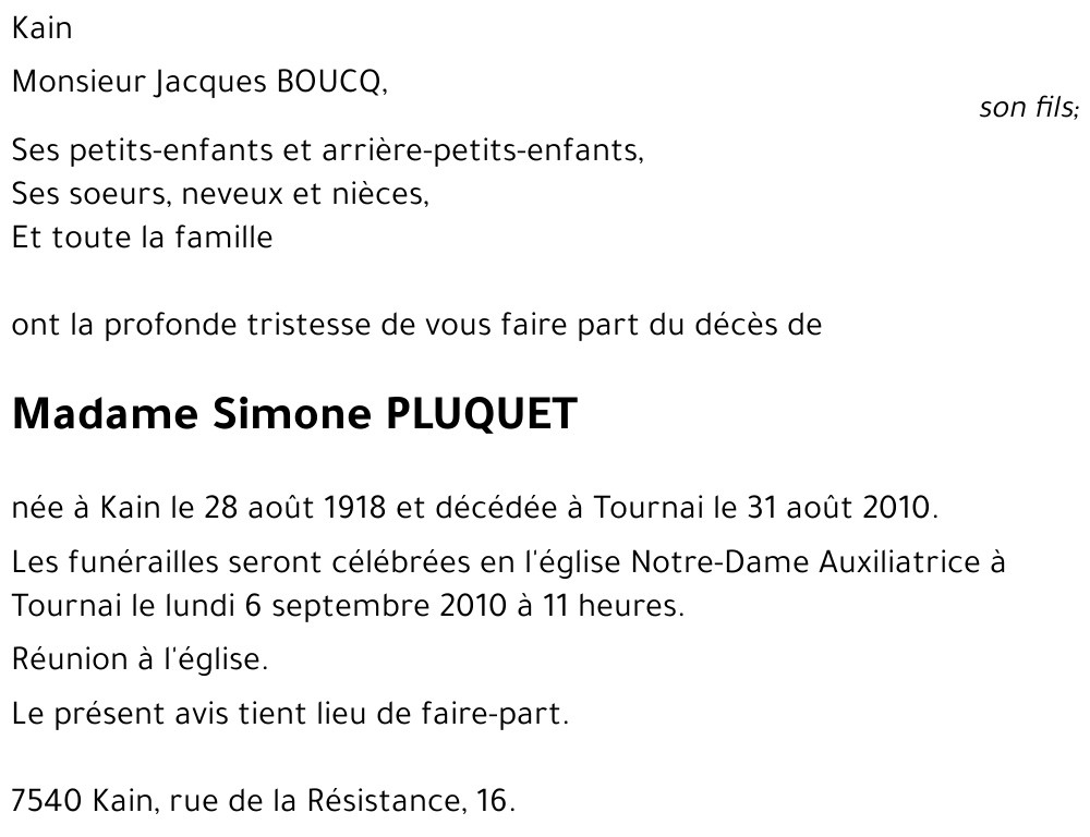 Simone PLUQUET