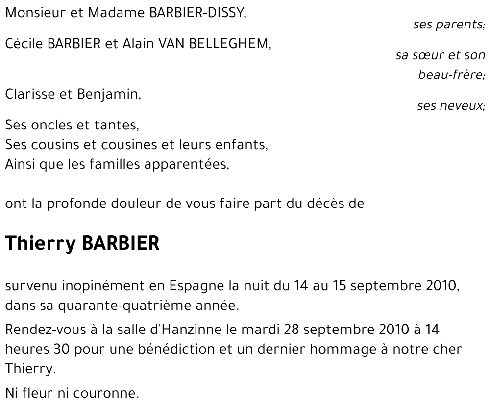 Thierry BARBIER