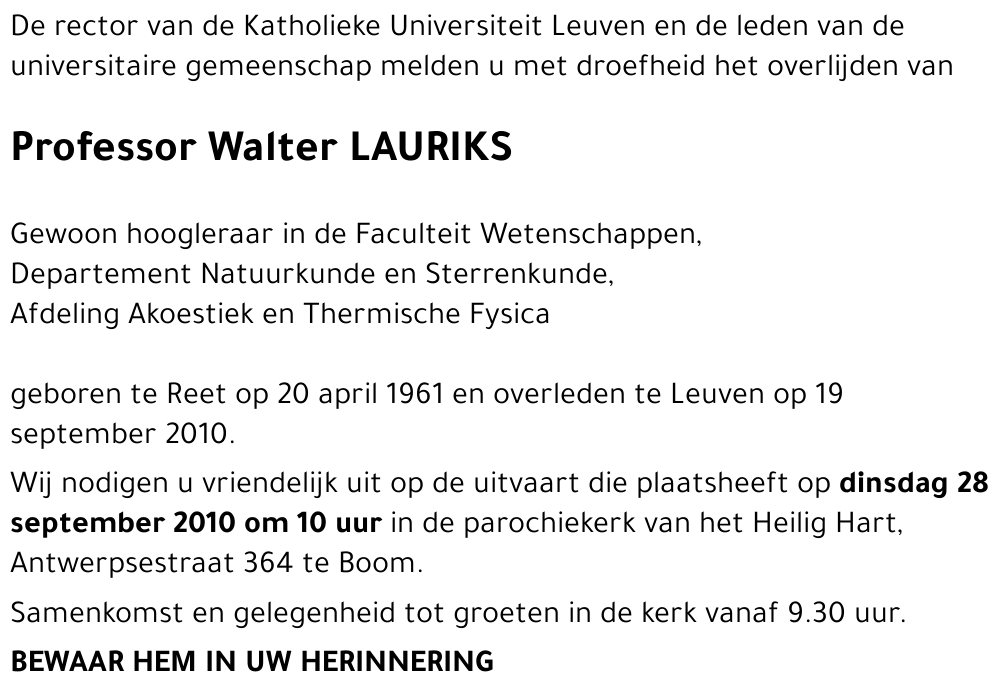 Walter LAURIKS