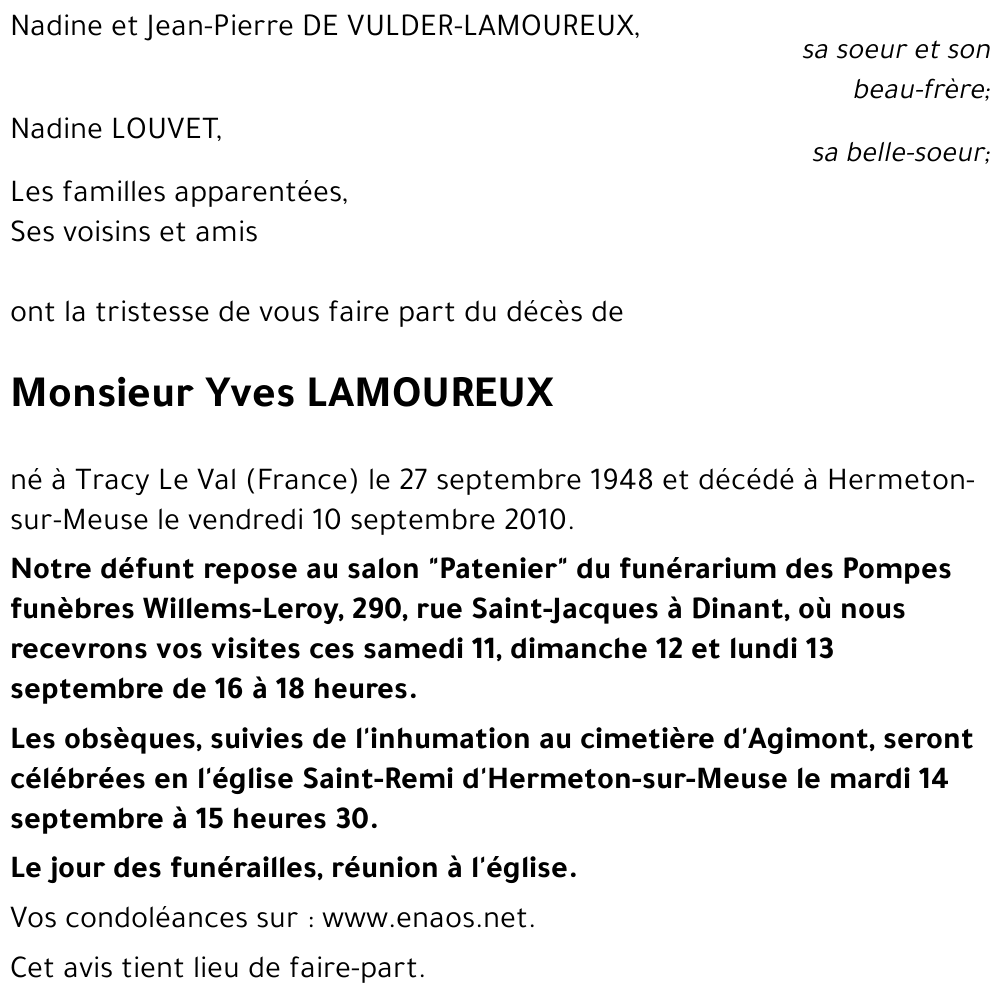Yves LAMOUREUX