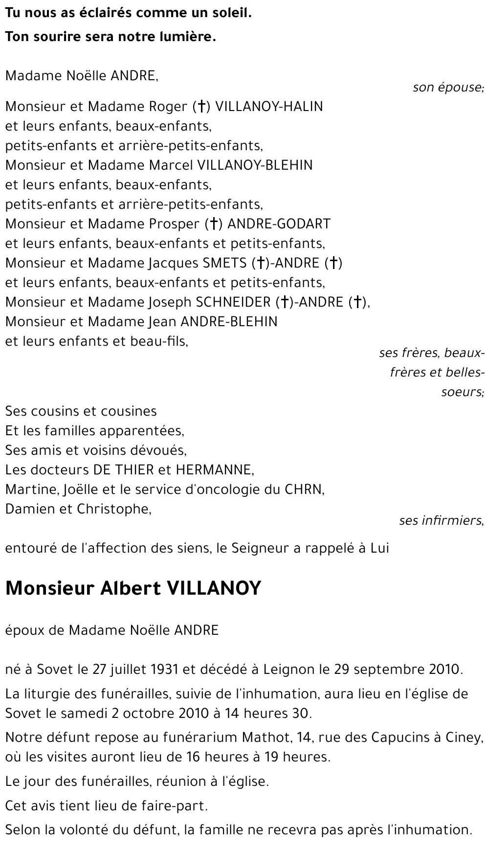 Albert VILLANOY