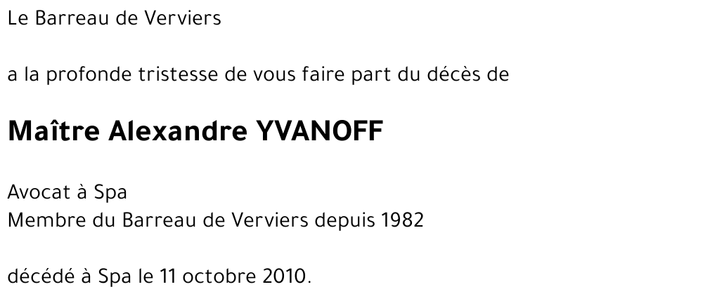 Alexandre YVANOFF