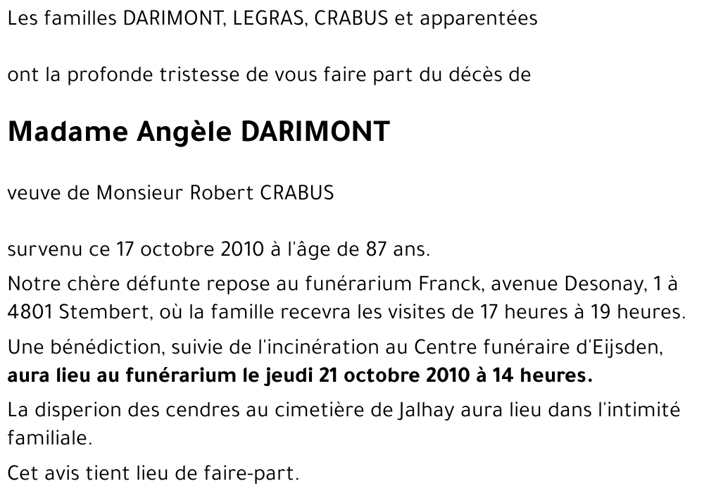 Angéle DARIMONT