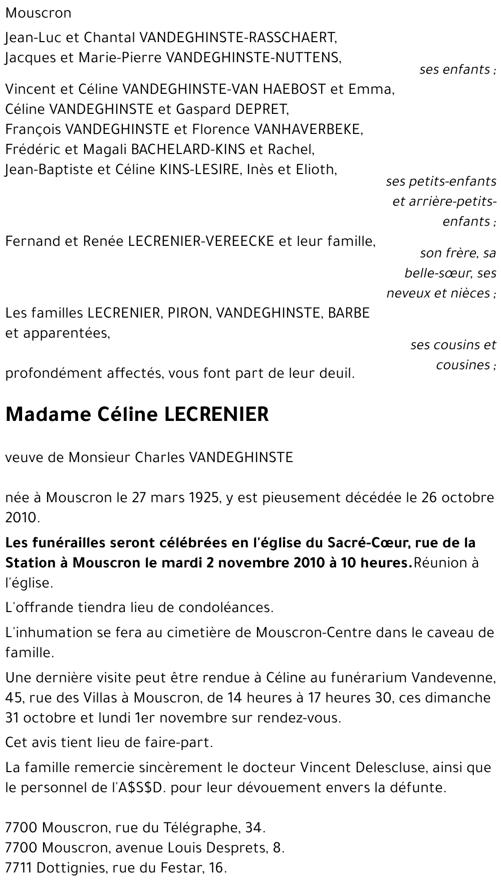 Céline LECRENIER
