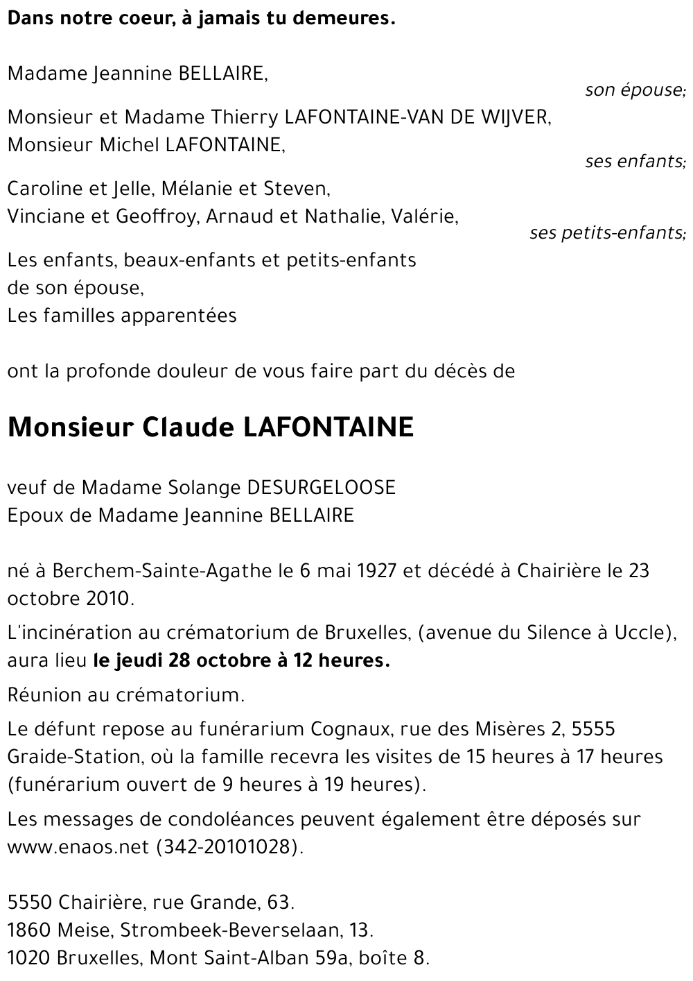 Claude LAFONTAINE
