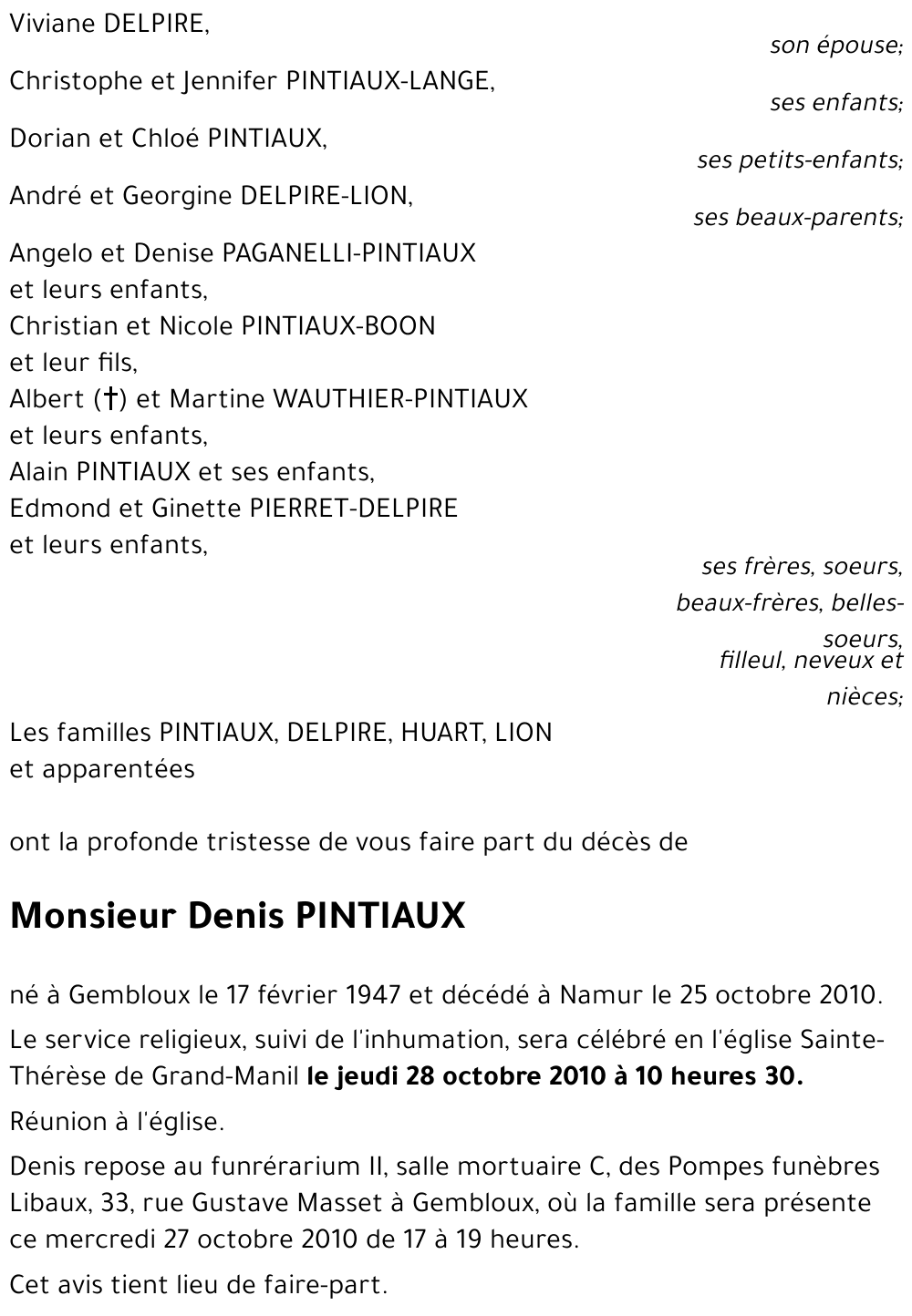 Denis PINTIAUX