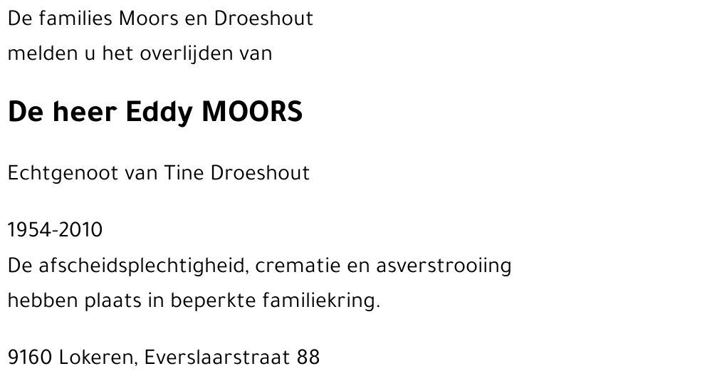 Eddy MOORS