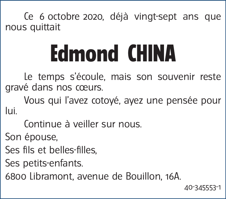 Edmond CHINA