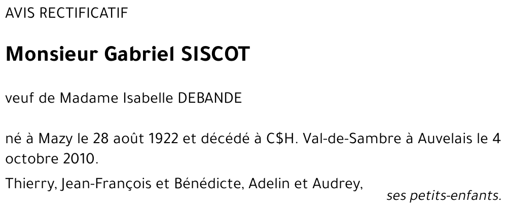 Gabriel SISCOT