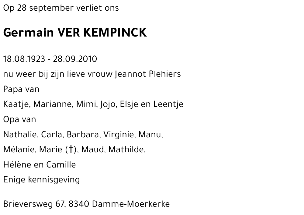 Germain VER KEMPINCK