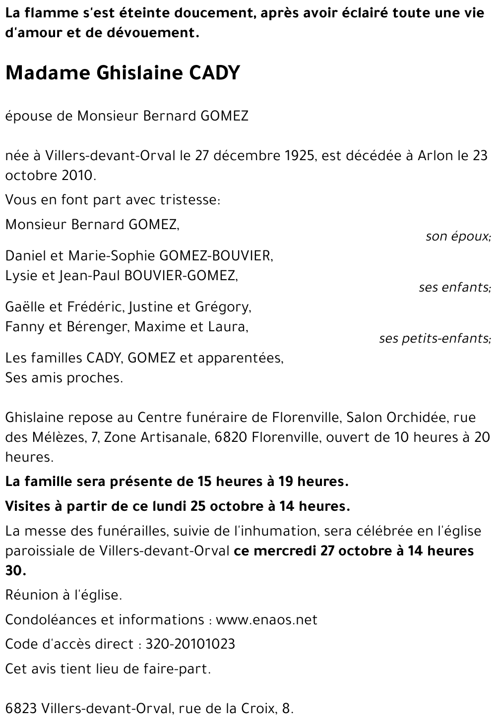 Ghislaine CADY