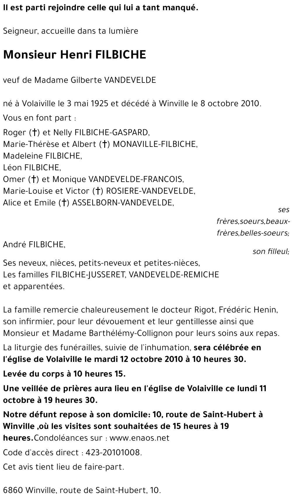 Henri FILBICHE