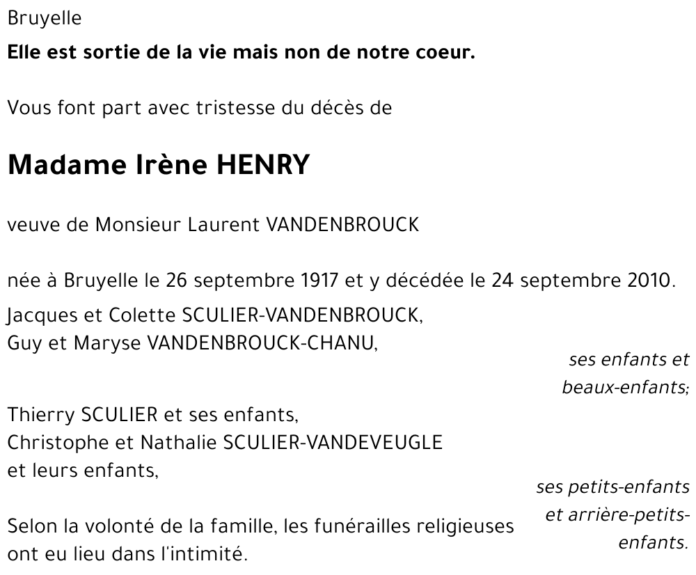Irène HENRY