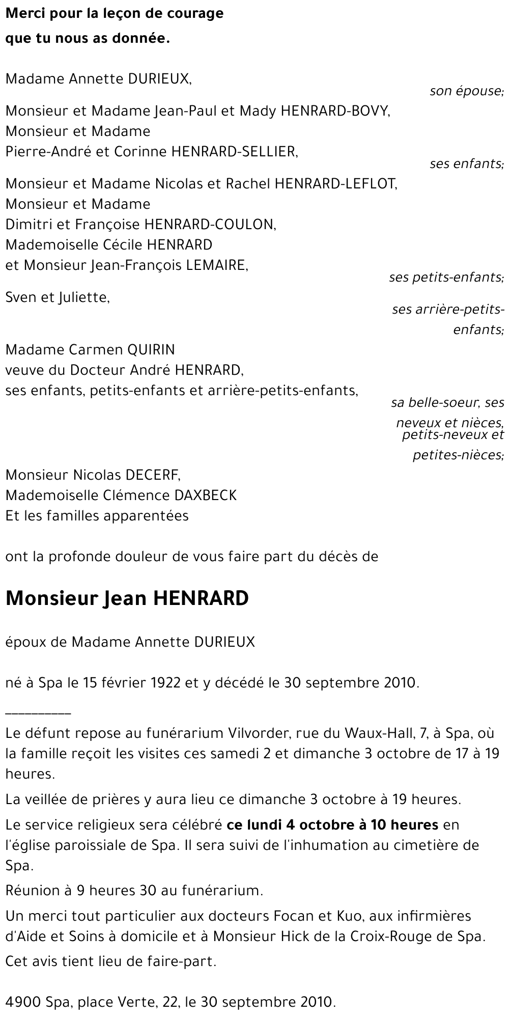 Jean HENRARD