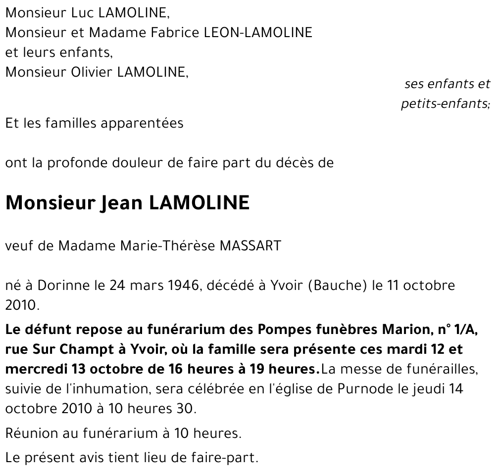 Jean LAMOLINE