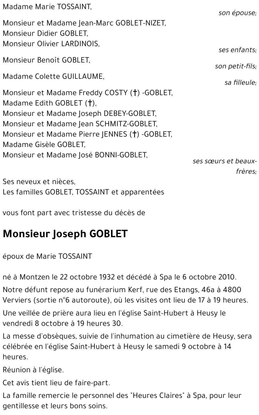 Joseph GOBLET