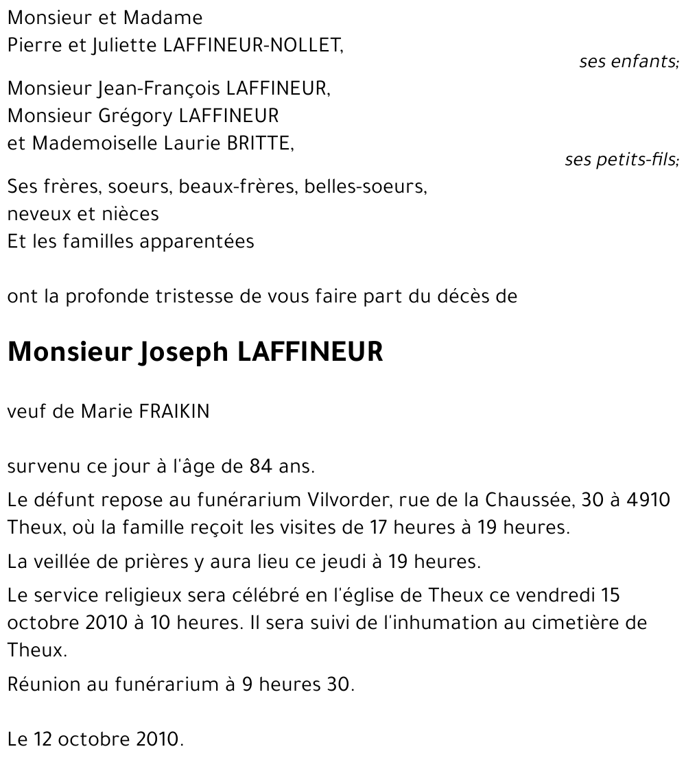 Joseph LAFFINEUR
