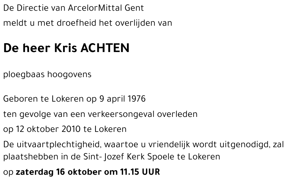 Kris ACHTEN