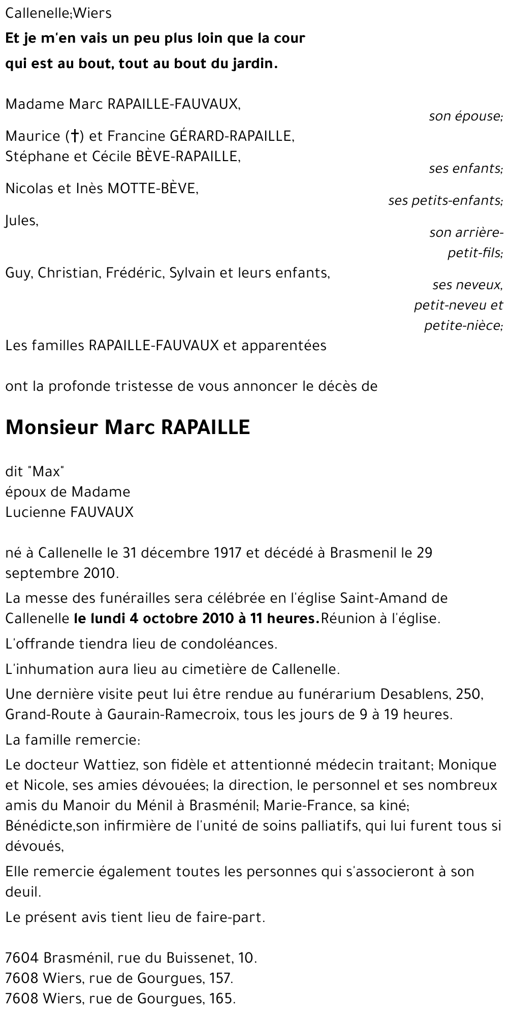 Marc RAPAILLE