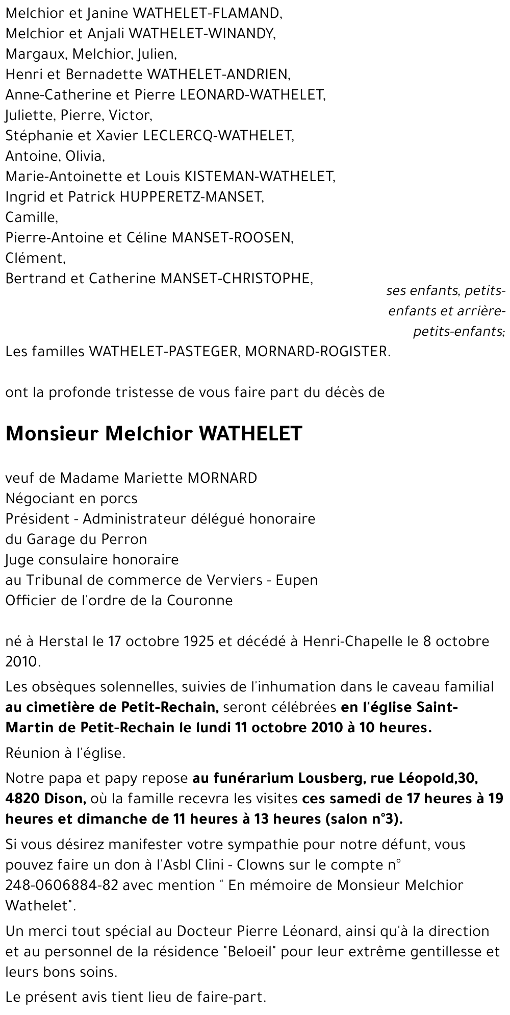 Melchior WATHELET