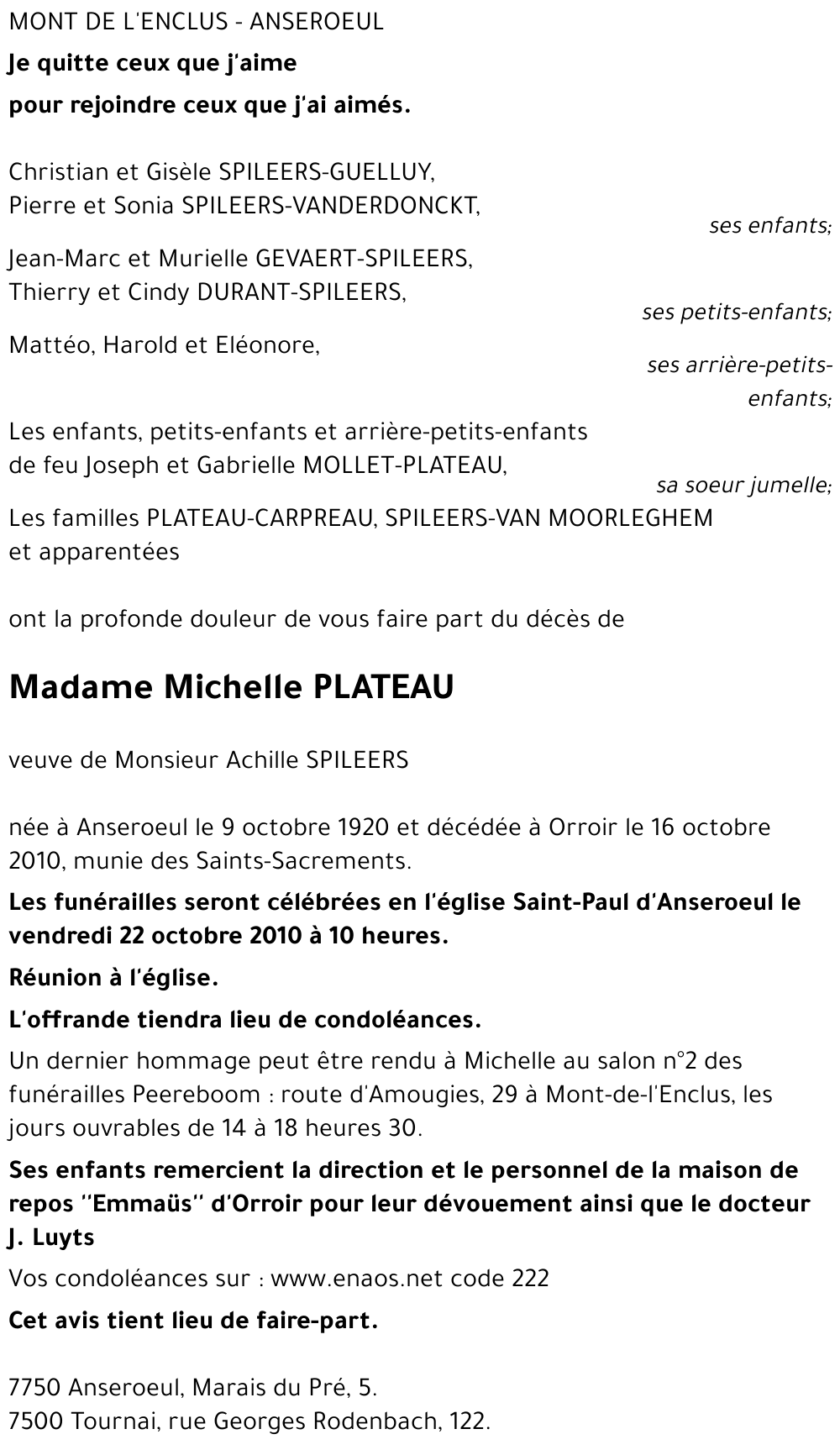 Michelle PLATEAU