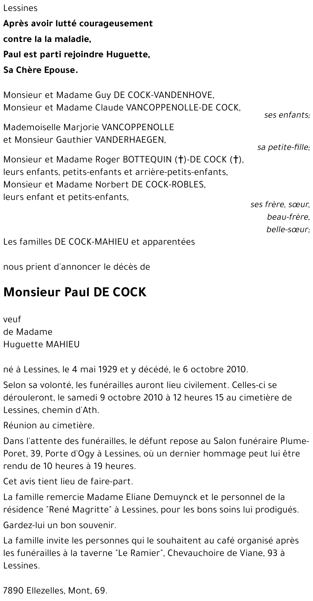Paul DE COCK