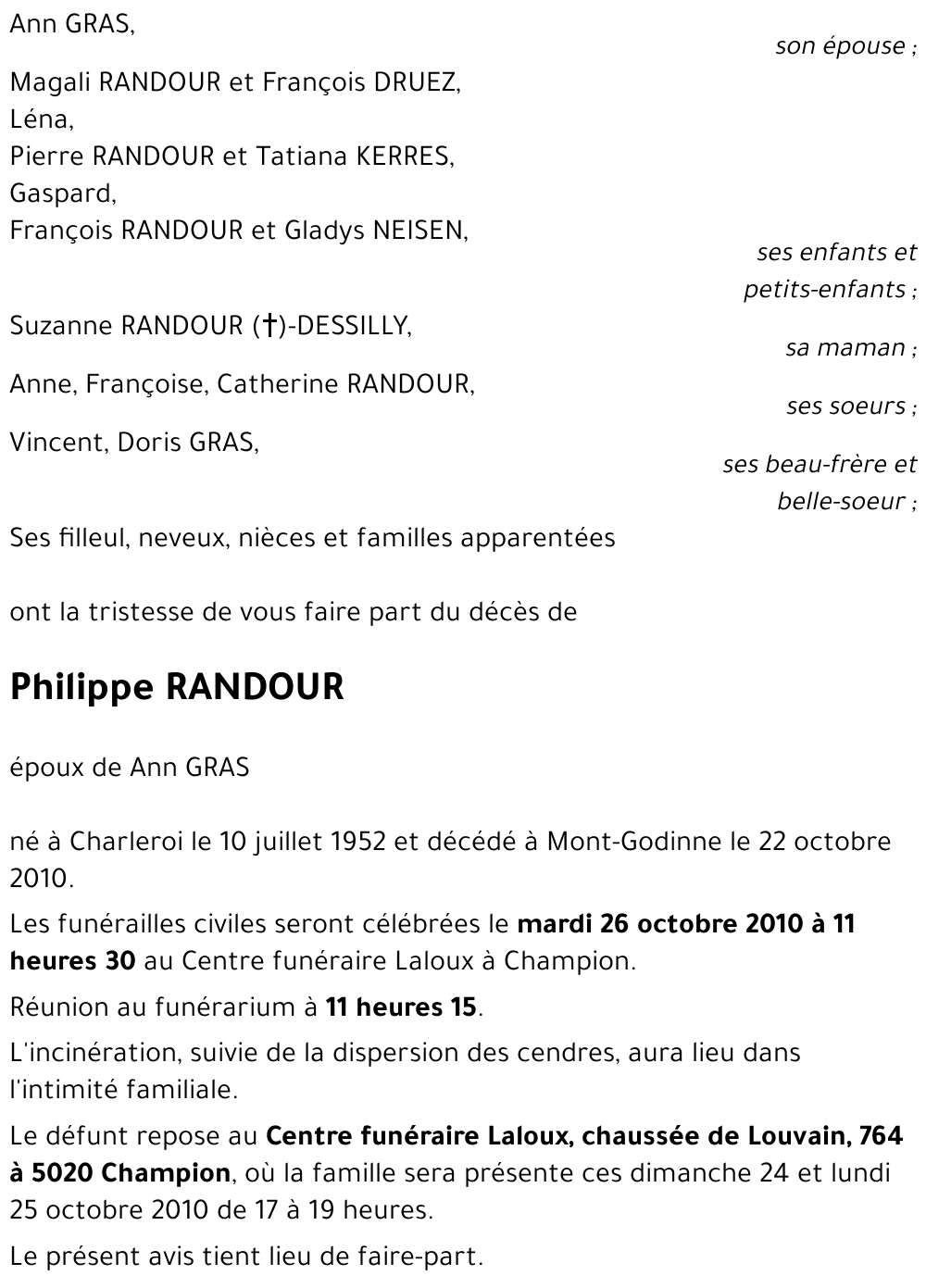 Philippe RANDOUR