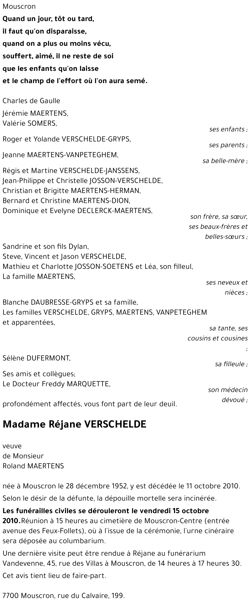 Réjane VERSCHELDE