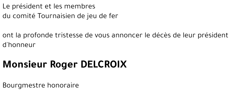 Roger DELCROIX