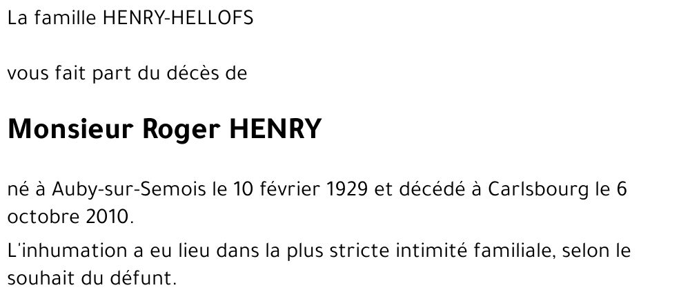Roger HENRY