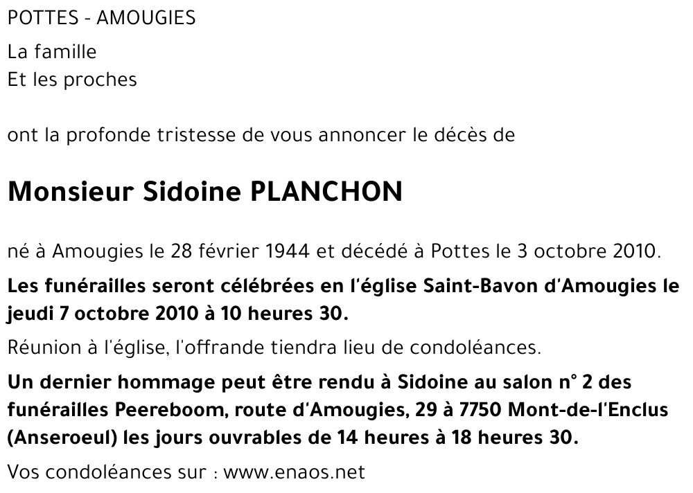 Sidoine PLANCHON